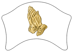DABAN-516-GD-WT Gold Praying Hands White Background copy